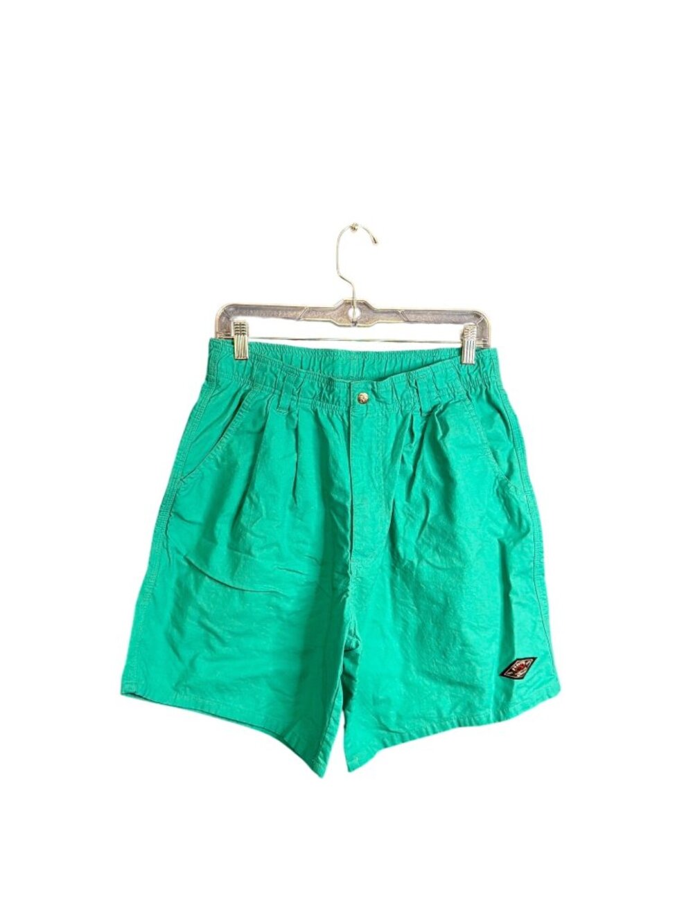 Vintage OP Green Pleated Shorts